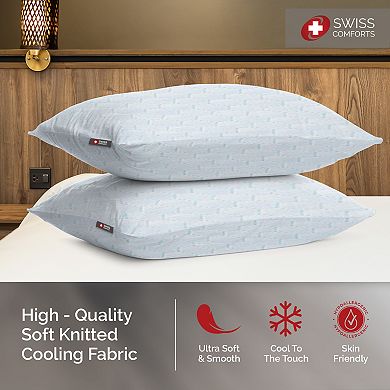 Swiss Comforts Cooling 2-pack Pillow Protector Set