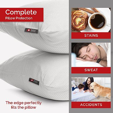 Swiss Comforts Embossed Tencel 2-pack Pillow Protector Set