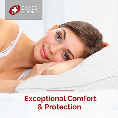 Swiss Comforts Embossed Tencel 2-pack Pillow Protector Set