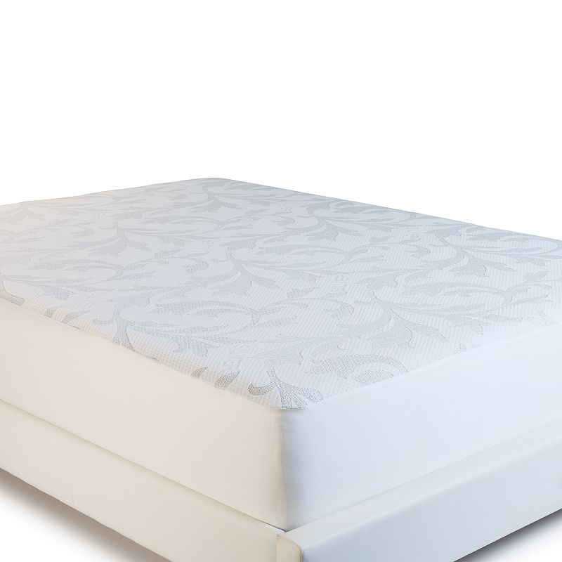 Swiss Comforts Silver Mattress Protector, White, Twin