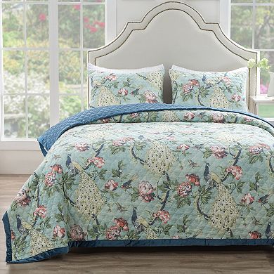 Greenland Home Pavona Enchanted Garden Quilted Pillow Sham