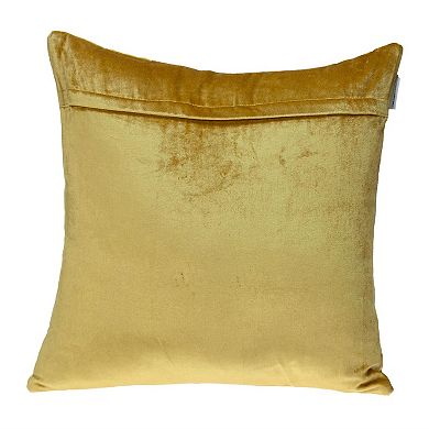 20" Yellow Transitional Quilted Pillow