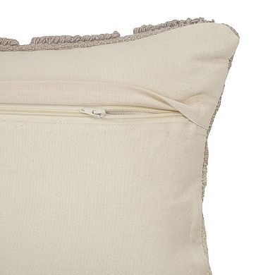36" Black and Ivory Geometric Rectangular Lumbar Pillow
