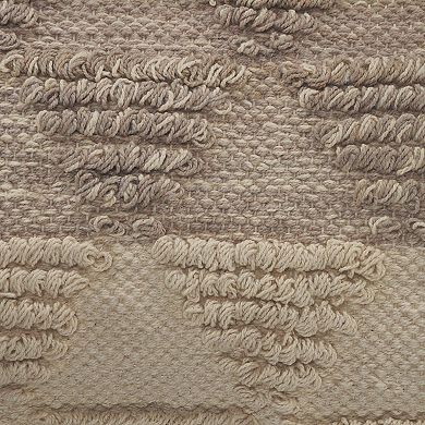 36" Black and Ivory Geometric Rectangular Lumbar Pillow