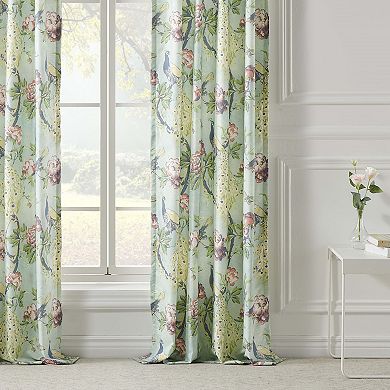 Greenland Home Pavona Enchanted Garden Curtain Panels (Set of 2) with Tiebacks, Panel Pair 84-inch L