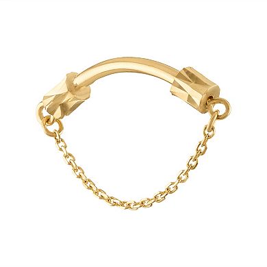 Amella Jewels 14k Gold Septum Bar with Chain