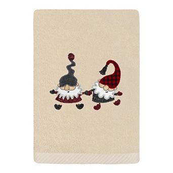 Linum Home Textiles Christmas Gnomes Embroidered Luxury Turkish Cotton Hand Towel