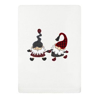 Linum Home Textiles Christmas Gnomes Embroidered Luxury Turkish Cotton Hand Towel