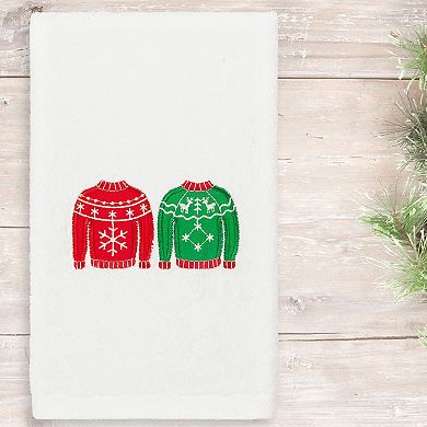 Linum Home Textiles Christmas Sweaters Embroidered Luxury Turkish Cotton Hand Towel