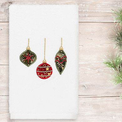 Linum Home Textiles Christmas Ornaments Embroidered Luxury Turkish Cotton Hand Towel
