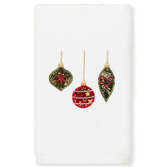 Linum Home Textiles Christmas Ornaments Embroidered Luxury Turkish Cotton Hand Towel