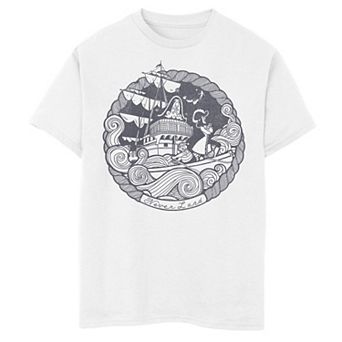 Disney's Peter Pan Boys 8-20 Captain Hook Ship Stamp Graphic Tee