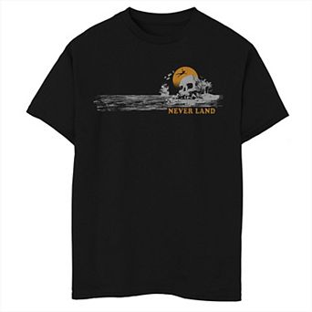 Disney's Peter Pan Boys 8-20 Skull Rock Never Land Sunset Graphic Tee
