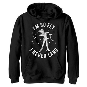 Disney's Peter Pan Boys 8-20 I'm So Fly I Never Land Poster Hoodie