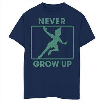Disney's Peter Pan Boys 8-20 Never Grow Up Silhouette Graphic Tee