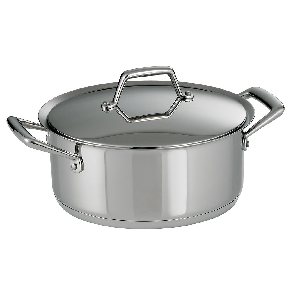 tri ply stainless steel 5 qt covered dutch oven