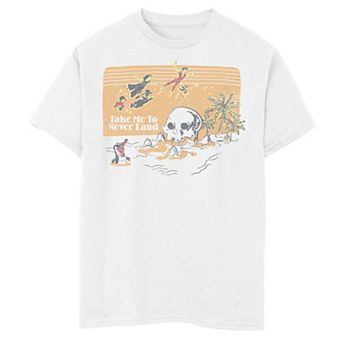 Disney's Peter Pan Boys 8-20 Take Me To Never Land Vintage Graphic Tee