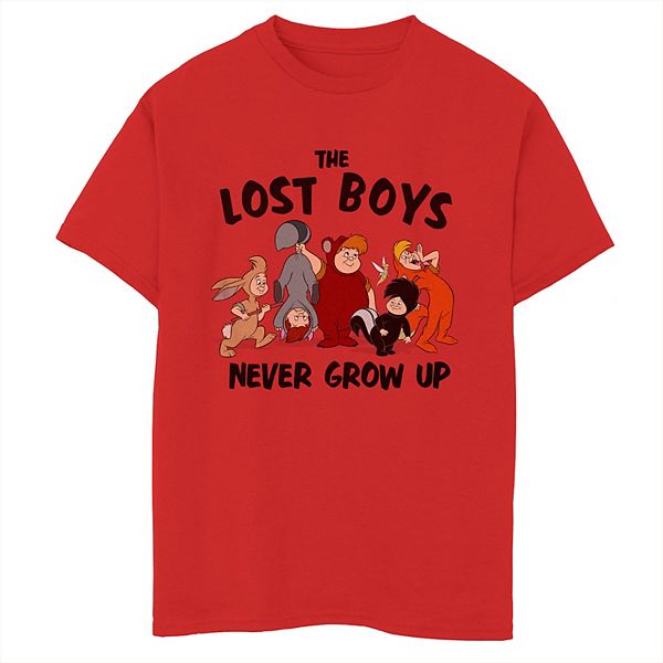 T-shirt Peter Pan "Never Grow Up" - Unisexe, Coton, Taille Régulière, Neuf Sans étiquette