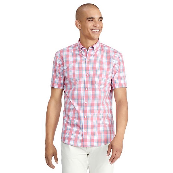Men's IZOD Classic Breeze Plaid Short Sleeve Button-Down Shirt