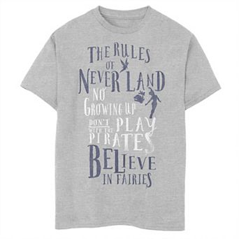 Disney's Peter Pan Boys 8-20 The Rules Of Never Land Graphic Tee