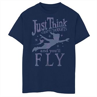 Disney's Peter Pan Boys 8-20 Just Think Happy Thoughts Graphic Tee