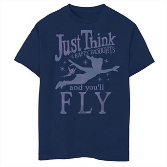 Disney's Peter Pan Boys 8-20 Just Think Happy Thoughts Graphic Tee