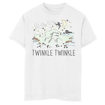 Disney's Peter Pan Boys 8-20 Twinkle Never Land Watercolor Graphic Tee