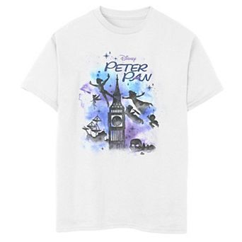 Disney's Peter Pan Boys 8-20 Big Ben Watercolor Silhouette Graphic Tee