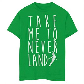 Disney's Peter Pan Boys 8-20 Take Me To Never Land Silhouette Graphic Tee