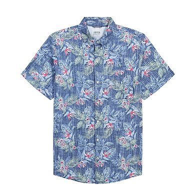 Men's IZOD Saltwater Dockside Chambray Short Sleeve Button-Down Shirt