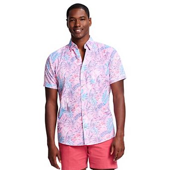 Men's IZOD Saltwater Dockside Chambray Short Sleeve Button-Down Shirt