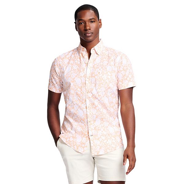 Men's IZOD Saltwater Dockside Printed Chambray Button-Down Shirt