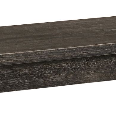 Transitional Style Rectangular Wooden Bench with Turned Legs, Bench