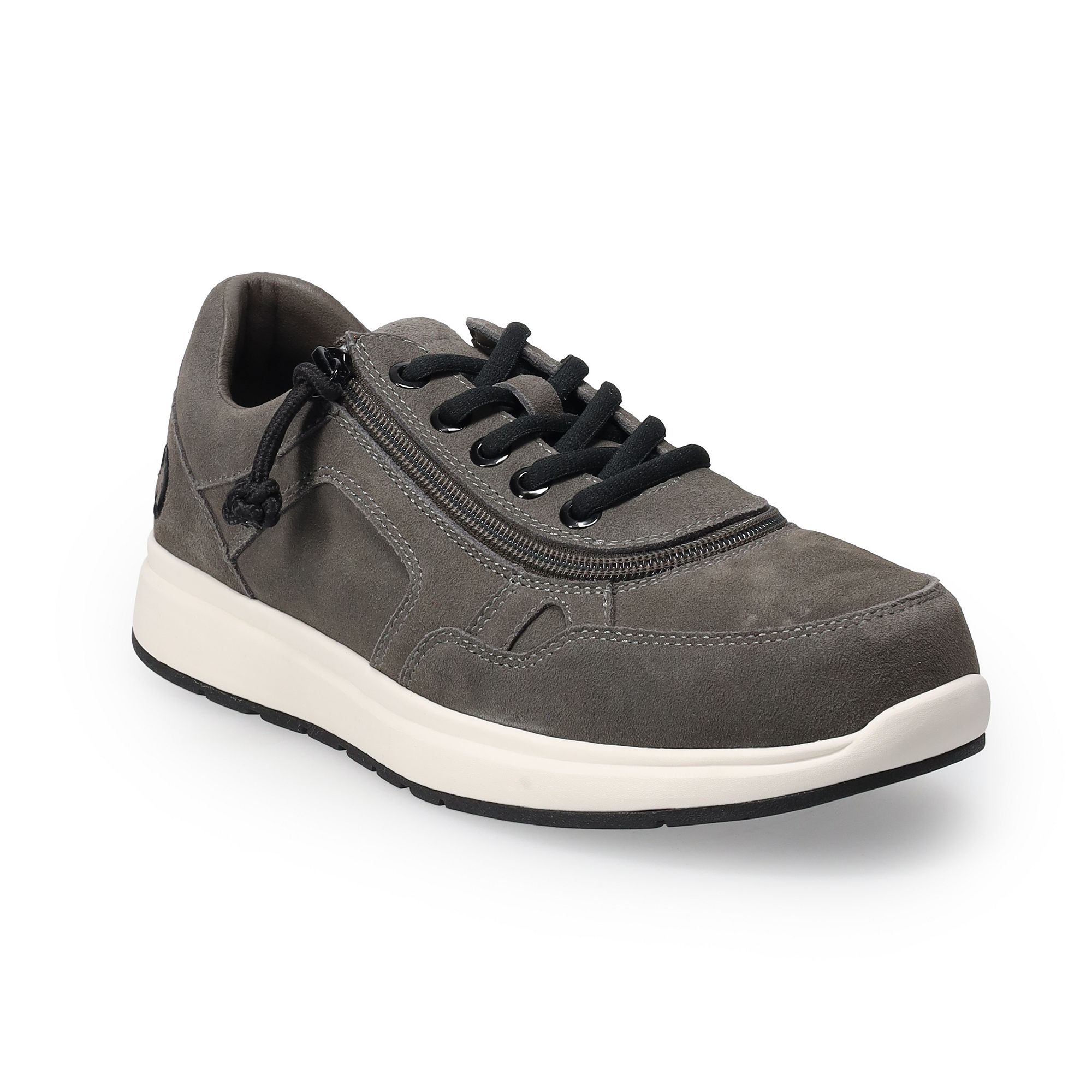 BILLY Footwear Mens Adaptive Comfort Jogger Shoes, Size: 10 Wide, Gray Sue