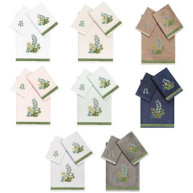 Linum Home Textiles Turkish Cotton Botanica 3-piece Embellished Towel Set