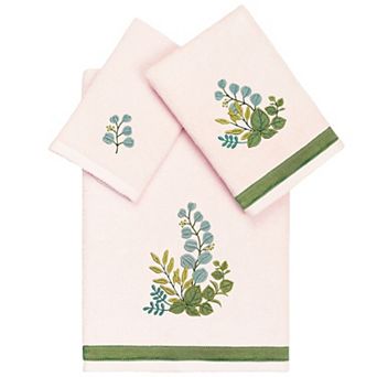 Linum Home Textiles Turkish Cotton Botanica 3 pc Embellished Towel Set