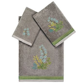 Linum Home Textiles Turkish Cotton Botanica 3 pc Embellished Towel Set