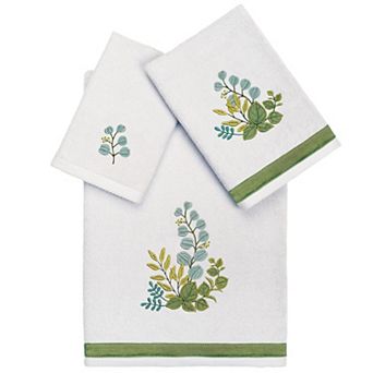 Linum Home Textiles Turkish Cotton Botanica 3 pc Embellished Towel Set