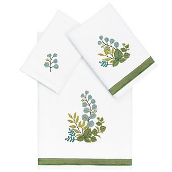 Linum Home Textiles Turkish Cotton Botanica 3 pc Embellished Towel Set