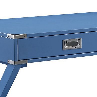 Wooden Home Office Writing Desk, Blue