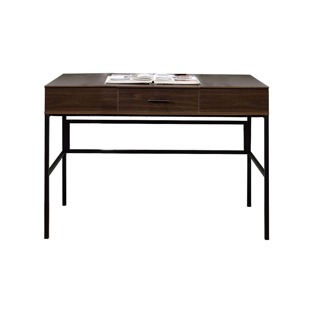 Writing Desk with Lift Top Storage and USB Plugin, Brown