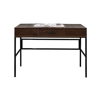 Writing Desk with Lift Top Storage and USB Plugin, Brown