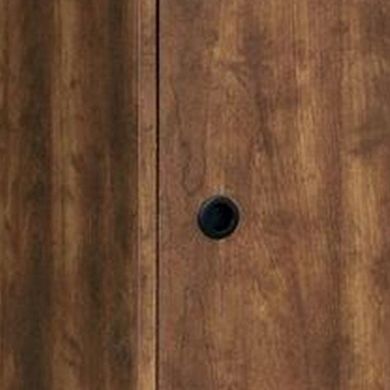 Wooden Shoe Cabinet with 2 Sliding Doors and Splayed Legs, Oak Brown