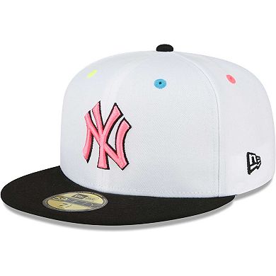 Men's New Era White New York Yankees Neon Eye 59FIFTY Fitted Hat