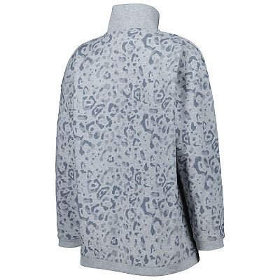 売れ筋商品|||ゲームデイ パーカー・スウェットシャツ アウター レディース Women's Heather Gray North Carolina Tar Heels Leopard Quarter-Zip Sweatshirt Heather Gray Women's Gameday Couture Heather Gray North Carolina Tar