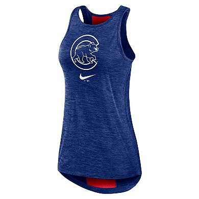 Women's Nike Royal Chicago Cubs Dri-FIT Performance Right Mix High Neck Tank Top