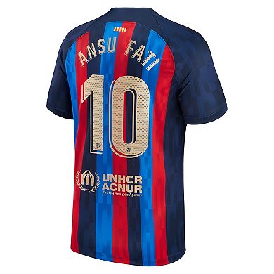 Youth Nike Ansu Fati Blue Barcelona 2022/23 Home Breathe Stadium ...