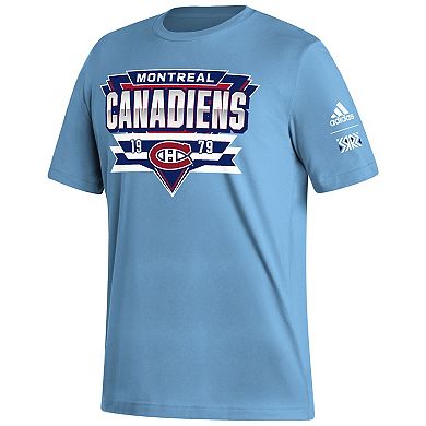 Men's adidas Light Blue Montreal Canadiens Reverse Retro 2.0 Fresh Playmaker T-Shirt