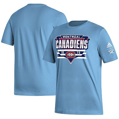 Men's adidas Light Blue Montreal Canadiens Reverse Retro 2.0 Fresh Playmaker T-Shirt