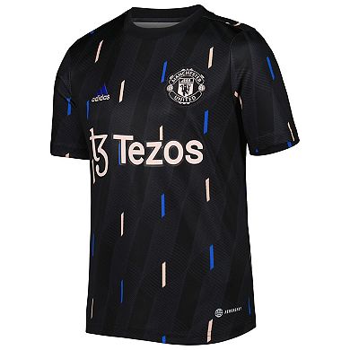 Youth adidas Black Manchester United 2022/23 Pre-Match Top